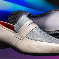 Marco_Di_Milano Fangio Gray Leather Loafers
