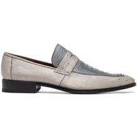 Marco_Di_Milano Fangio Gray Leather Loafers