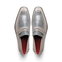 Marco_Di_Milano Fangio Gray Leather Loafers