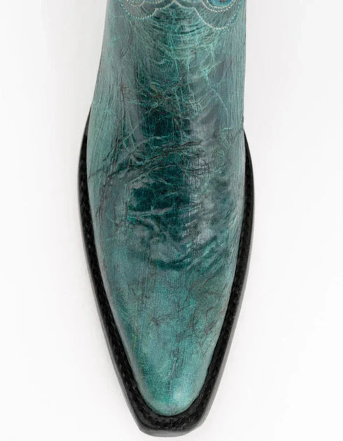 Ferrini Women's Twilight Snip Toe Boots Handcrafted - Teal 8106143