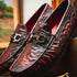 Marco Di Milano Ferrioni Black Cherry Leather Loafers