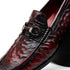 Marco Di Milano Ferrioni Ostrich Black Cherry Bit Loafer