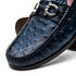 Marco Di Milano Ferrioni Ostrich Navy Bit Loafer