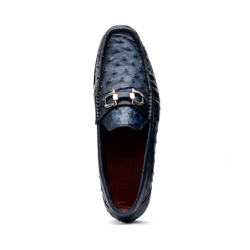 Marco Di Milano Ferrioni Ostrich Navy Bit Loafer