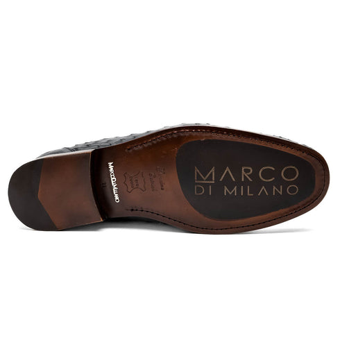 Marco Di Milano Ferrioni Ostrich Navy Bit Loafer