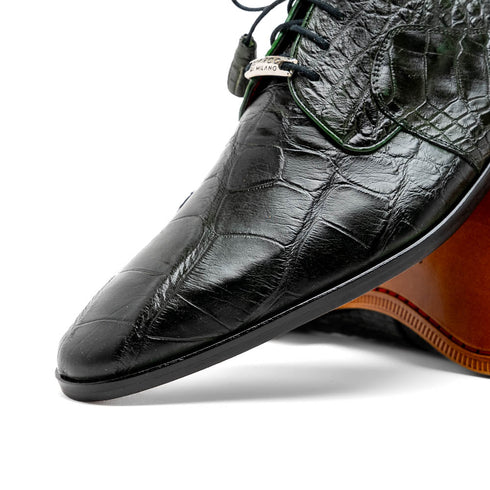 Marco Di Milano Fitipaldi Olive Alligator Derby Shoe