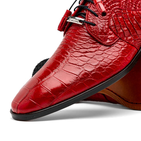 Marco Di Milano Fitipaldi Red Alligator Derby Shoe