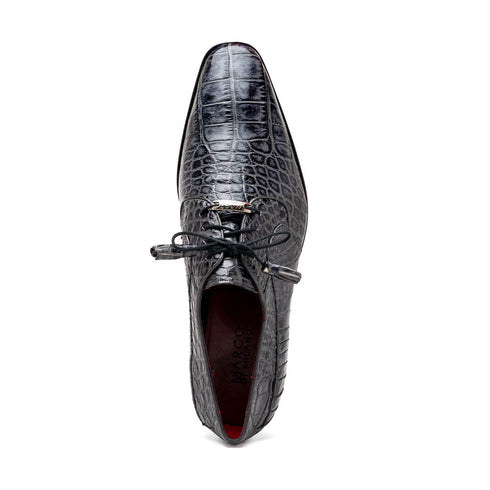 Marco Di Milano Fitipaldi Rustic Grey Alligator Derby Shoe