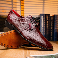 Marco Di Milano Fitipaldi Wine Leather Dress Shoe
