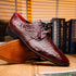 Marco Di Milano Fitipaldi Wine Leather Dress Shoe