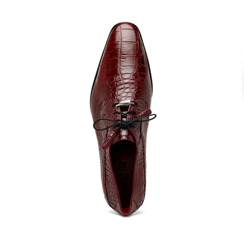 Marco Di Milano Fitipaldi Wine Alligator Derby Shoe