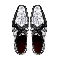 Marco Di Milano Caribe Newspaper Black Leather Dress Shoe