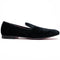 Zelli Formal II Black Velvet Loafer with Hand-Stitched Crocodile Vamp