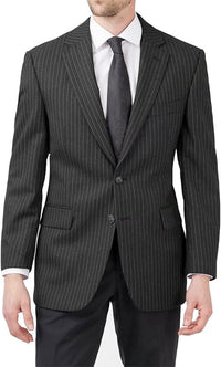 Mens Black Pinstripe Western Blazer – Classic Cowboy Style Jacket for Business, Formal and Smart Casual Wear