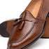 Zelli Franco Cognac Lizard Tassel Loafer with Classic Apron Toe