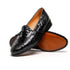 Zelli Franco Genuine Ostrich Quill Tassel Loafers in Black
