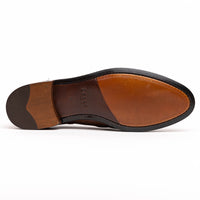 Zelli Franco Classic Ostrich Quill Tassel Loafers in Brown