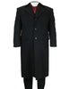 Full Length Long men's Dress Topcoat - Winter coat in Black