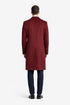Mens Full Length Wool and Cashmere Overcoat - Winter Topcoats - Red Coat