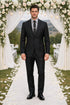 Galante Uomo Made in Italy Wool Black Suit