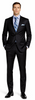 Giorgio Fiorelli Black and French Blue Two-Button Suit