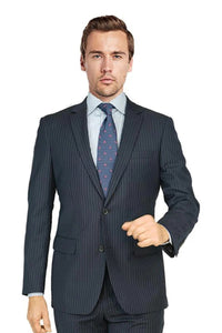 Black Stripe Suit (2-Piece Set)