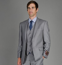 Giorgio Fiorelli Grey Two-Button Suit + Vest