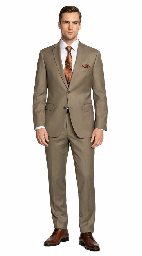 Giorgio Fiorelli Two-Button Suit in Burgundy, Camel, Beige