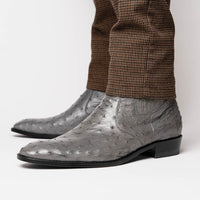 Marco Di Milano Giorgio Serpentine Gray Leather Luxury Shoe