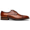Zelli Giovanni Cap Toe Brogue Dress Shoes in Cognac with Textured Finish