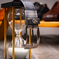 Marco Di Milano Giovanni Belt Black Leather Loafer