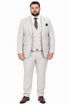 Men's Ash Statement Ticket Pocket Peak Lapel Wool Double Breasted Vest Suit with Gold Buttons – Modern Fit