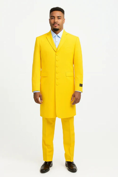 Yellow Zoot Suit - Mens Fashion Golish Yellow 1920s Vintage Look