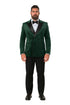 Green Velvet Double Breasted Tuxedo Jacket – Wedding & Prom