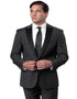Mens Gray Tuxedo - Grey Wedding Suit-Mens Slim Fit One Button Peak Lapel Wedding Tuxedo In Charcoal Grey