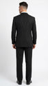 Harlem Nights Suits for Men by Tiglio – 100% Wool Double Breasted Black Pinstripe Vested Suit Wide Leg Pleated Pants Classic fit