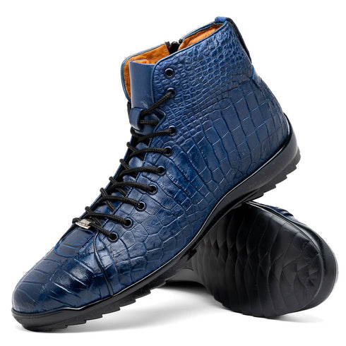 Marco Di Milano Hermond Navy Alligator Boots