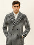 Houndstooth Overcoat - Houndstooth Topcoat - Houndstooth Single Breasted Checker Car Coat