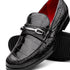 Marco Di Milano Hugo Black Alligator Bit Loafers