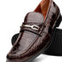 Marco Di Milano Hugo Brown Alligator Bit Loafers