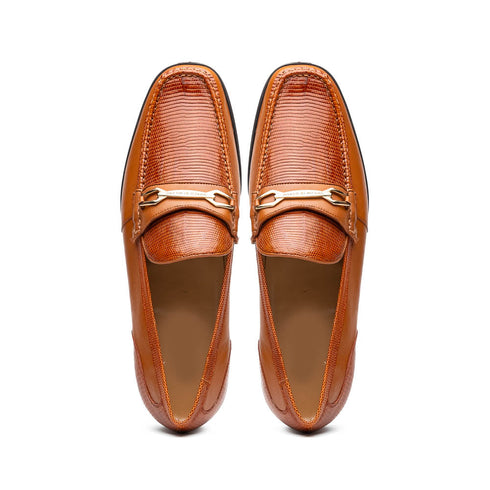 Marco Di Milano Honey Hugo Lizard & Calfskin Bit Loafers