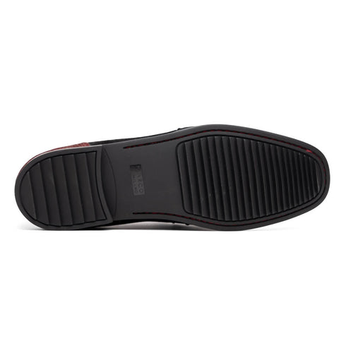 Marco Di Milano Black Hugo Sueded Ostrich Leg Bit Loafers