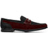 Marco Di Milano Hugo Sueded Ostrich Leg Bit Loafers Black/Wine