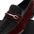 Marco Di Milano Black-Wine Hugo Sueded Ostrich Leg Bit Loafers