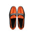 Marco Di Milano Orange-Black Hugo Sueded Ostrich Leg Bit Loafers