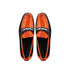 Marco Di Milano Orange-Navy Hugo Sueded Ostrich Leg Bit Loafers
