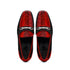 Marco Di Milano Red-Black Hugo Sueded Ostrich Leg Bit Loafers