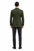 Mens Dark Green Winter Blazer - Hunter Sport Coat jacket Modern Fit 2 Buttons Style Notch