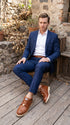 Men’s Wild West Brown Caiman and Ostrich Skin Shoes with Lace Up Front, Exotic Western Dress Shoes