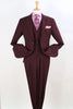 Apollo King Burgundy Classic Fit Vested Suit